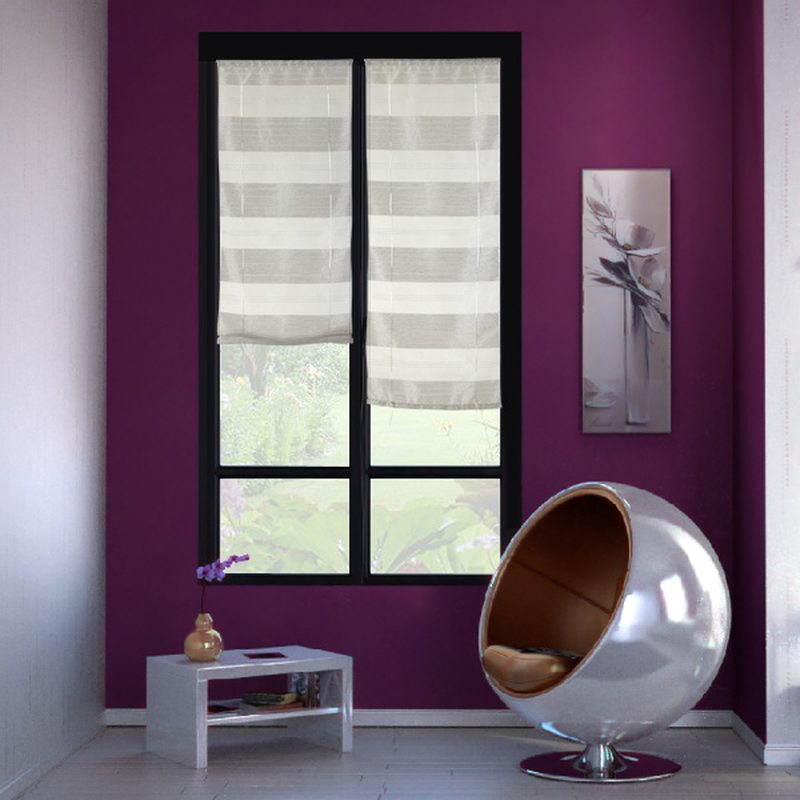 Vitrage CANNES coloris caramel 45 x 150 cm