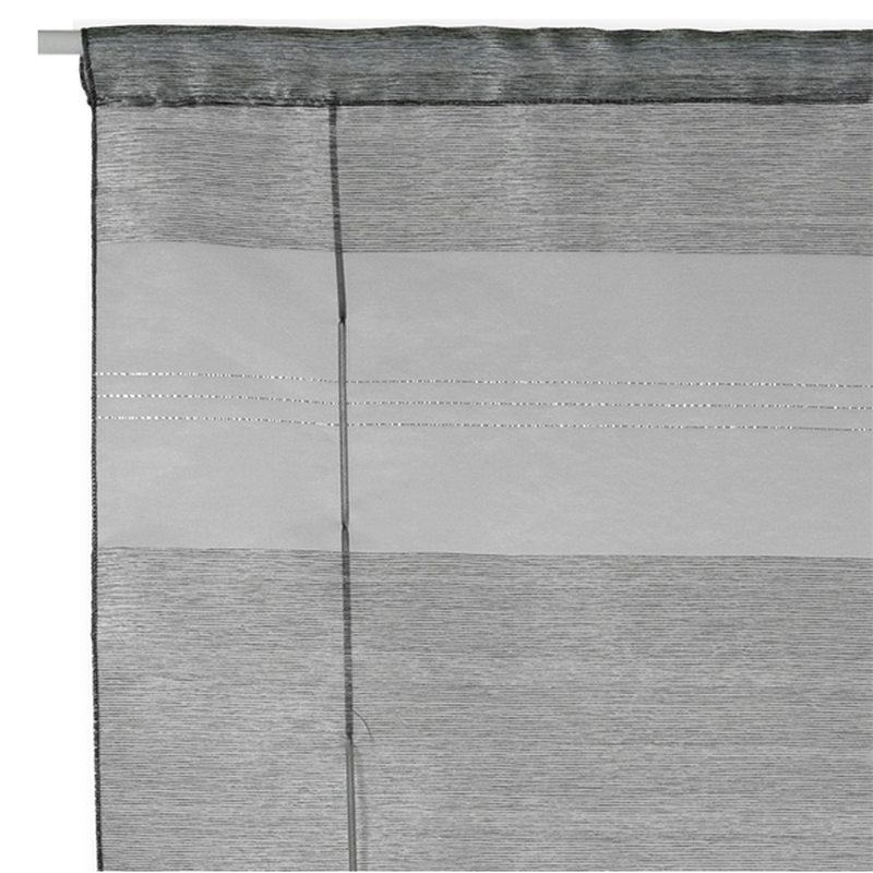 Vitrage CANNES coloris gris fumé 58 x 150 cm