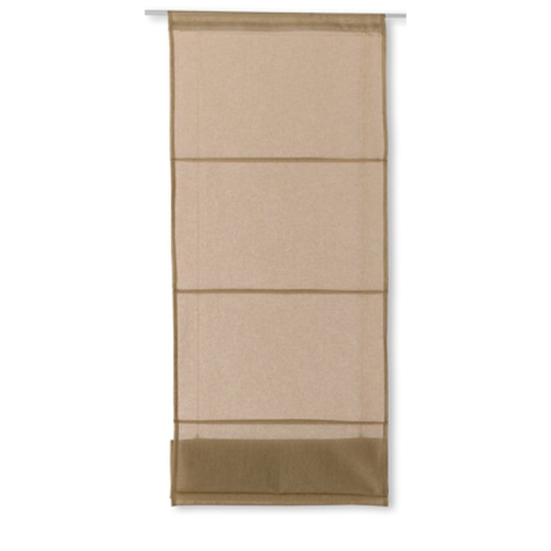 Vitrage TEMPORA coloris taupe 45 x 180 cm
