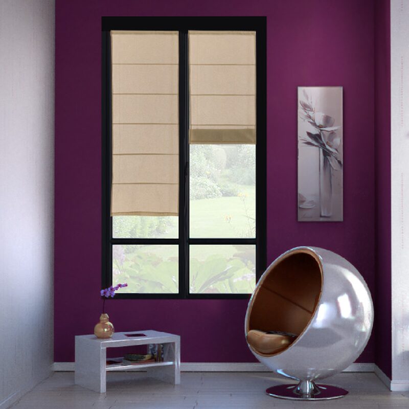 Vitrage TEMPORA coloris taupe 45 x 180 cm