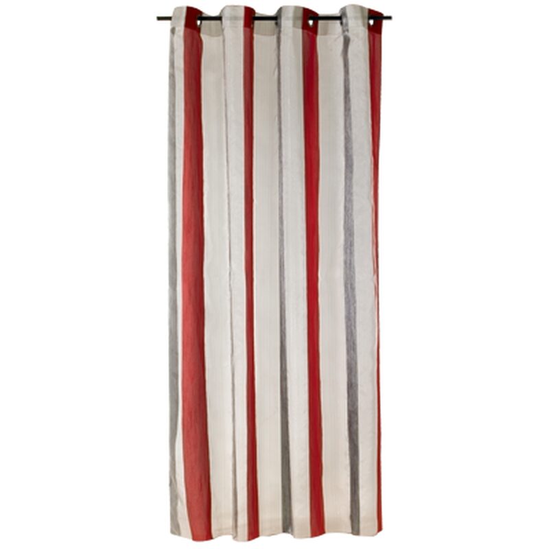 Voilage BELLAGIO coloris rouge cerise 150 x 260 cm