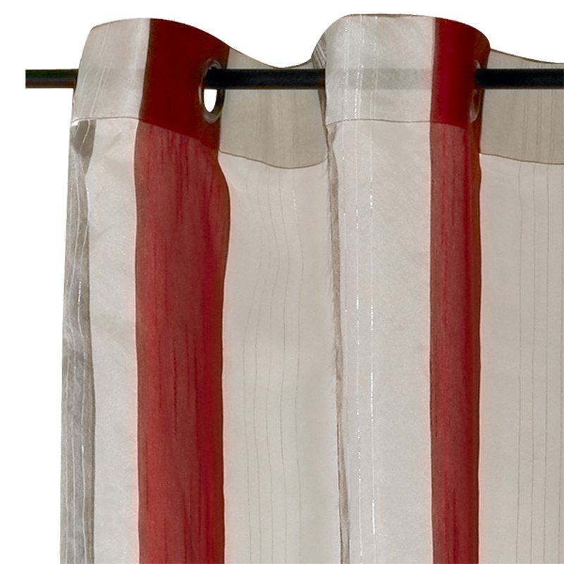 Voilage BELLAGIO coloris rouge cerise 150 x 260 cm