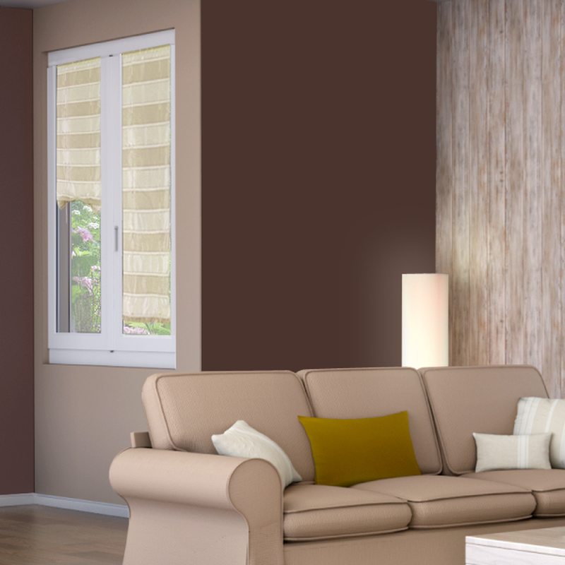 Vitrage NACRE coloris sable beige 45 x 150 cm