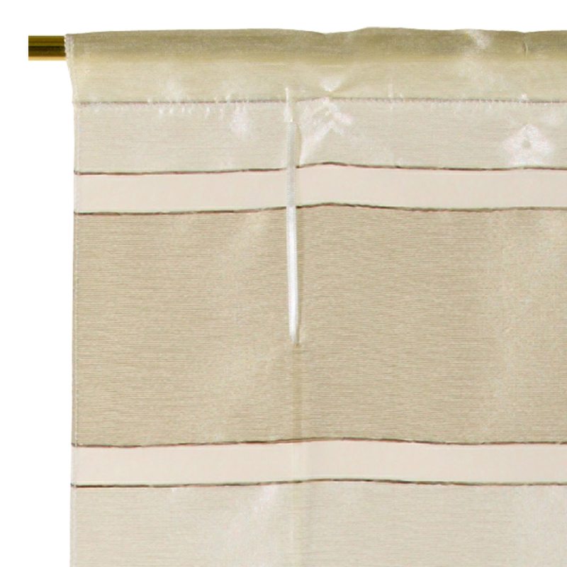 Vitrage NACRE coloris sable beige 45 x 150 cm