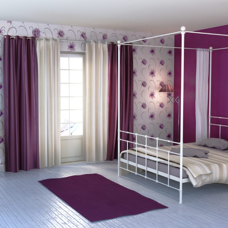 Rideau RECTO VERSO coloris prune 140 x 260 cm
