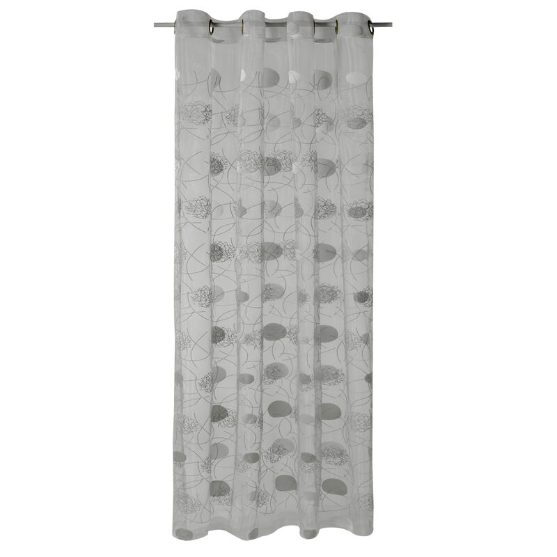 Voilage LUNA coloris gris galet 140 x 240 cm
