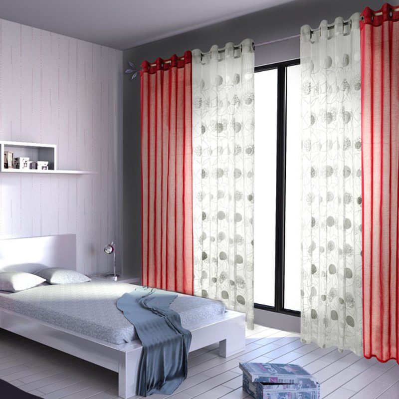 Voilage LUNA coloris gris galet 140 x 240 cm