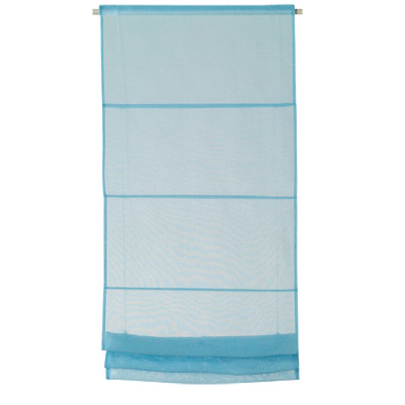 Vitrage TEMPORA coloris bleu turquoise 60 x 180 cm