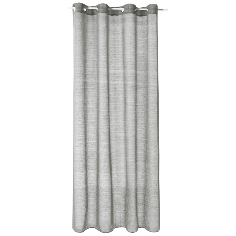 Voilage LOLA coloris gris galet 140 x 260 cm