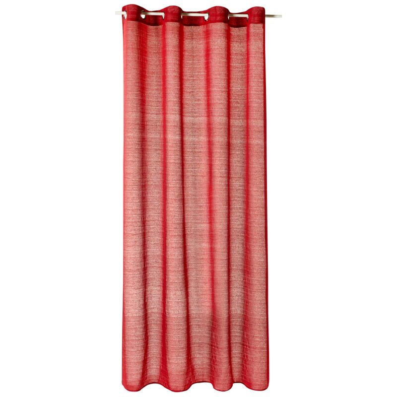 Voilage LOLA coloris rouge vermillon 140 x 260 cm