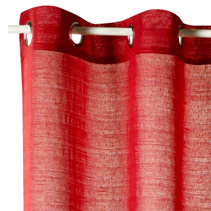 Voilage LOLA coloris rouge vermillon 140 x 260 cm
