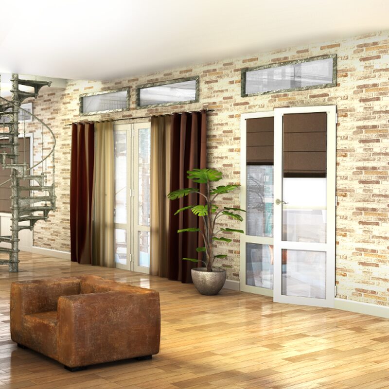 Rideau SONATE coloris chocolat 145 x 260 cm