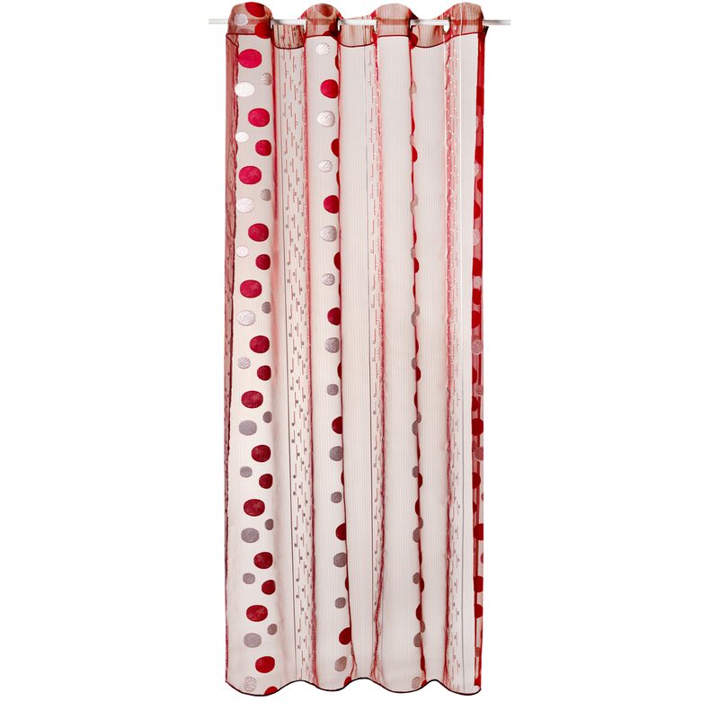 Voilage TRAMONTANE coloris rouge bordeaux 140 x 240 cm
