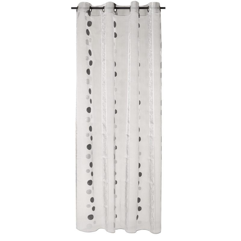 Voilage TRAMONTANE coloris gris perle 140 x 240 cm
