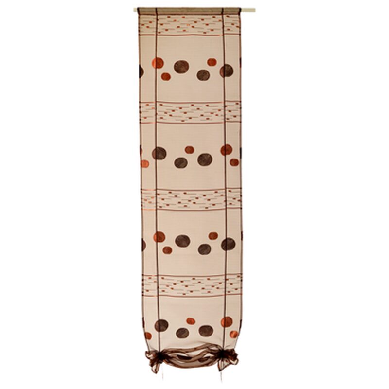 Vitrage TRAMONTANE coloris chocolat 45 x 200 cm