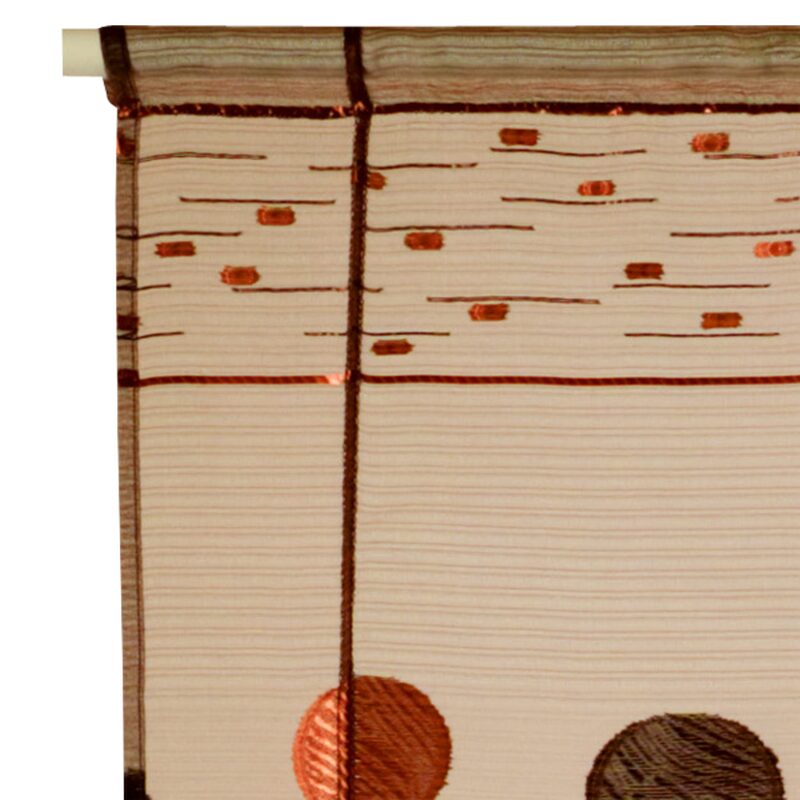 Vitrage TRAMONTANE coloris chocolat 45 x 200 cm