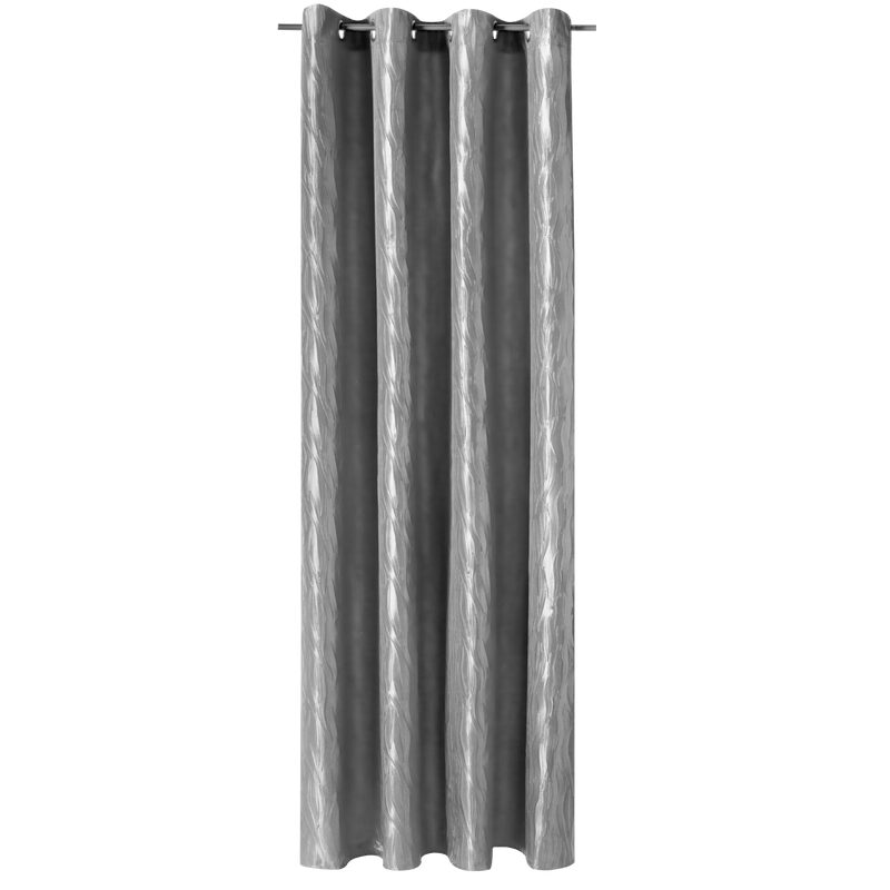 Rideau KILIMANDJARO coloris gris anthracite 135 x 260 cm