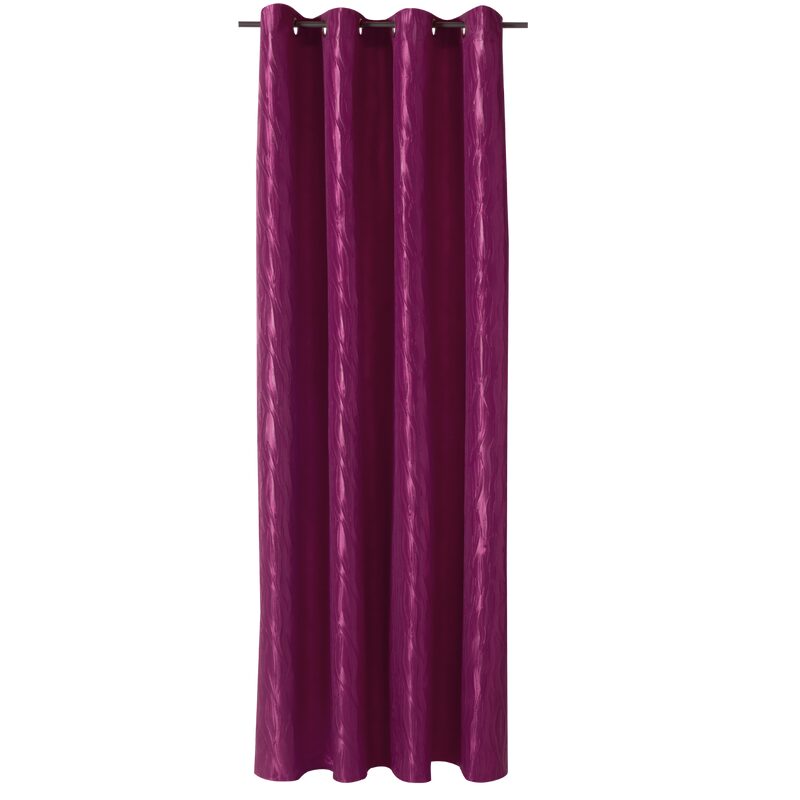Rideau KILIMANDJARO coloris prune 135 x 260 cm