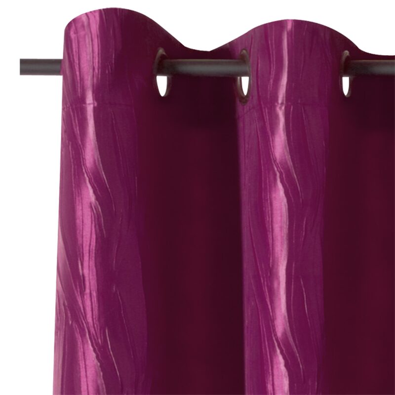 Rideau KILIMANDJARO coloris prune 135 x 260 cm