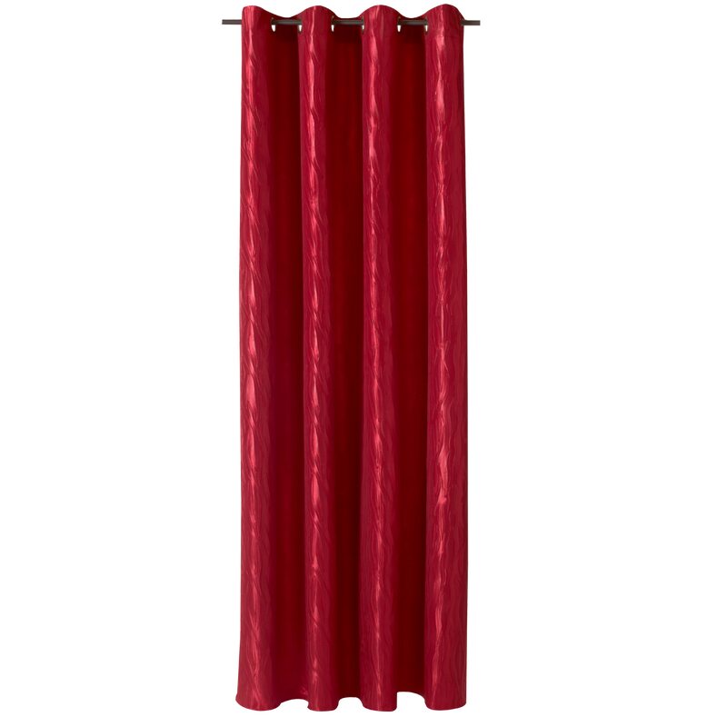 Rideau KILIMANDJARO coloris rouge carmin 135 x 260 cm