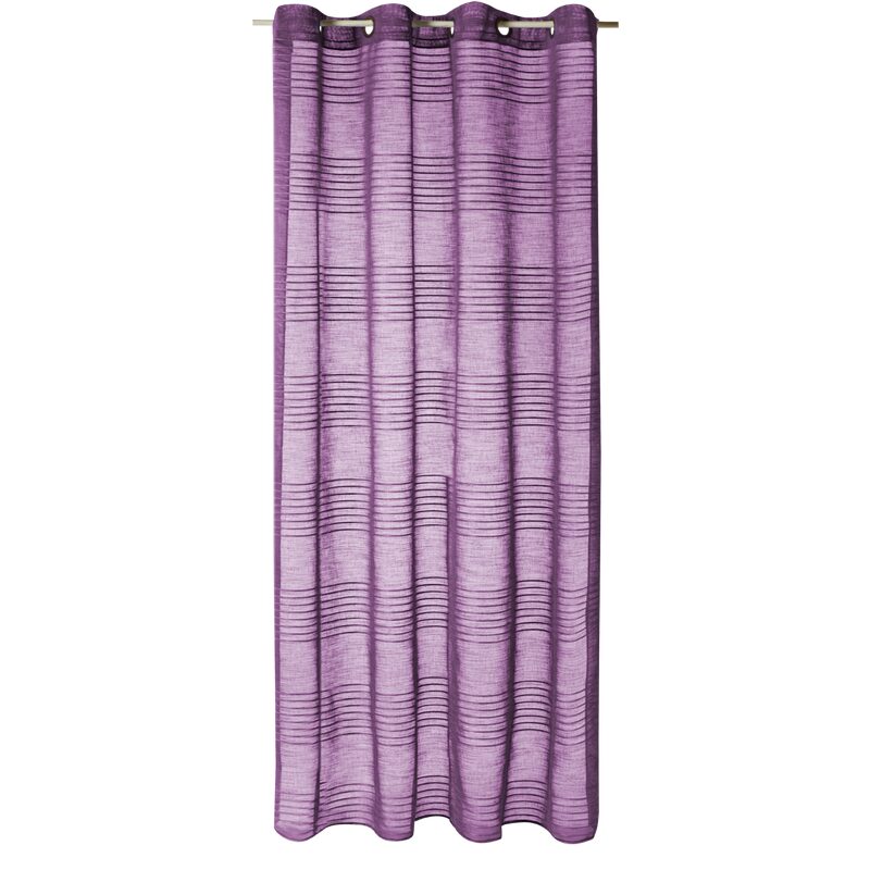 Voilage NATURIA coloris prune 140 x 260 cm