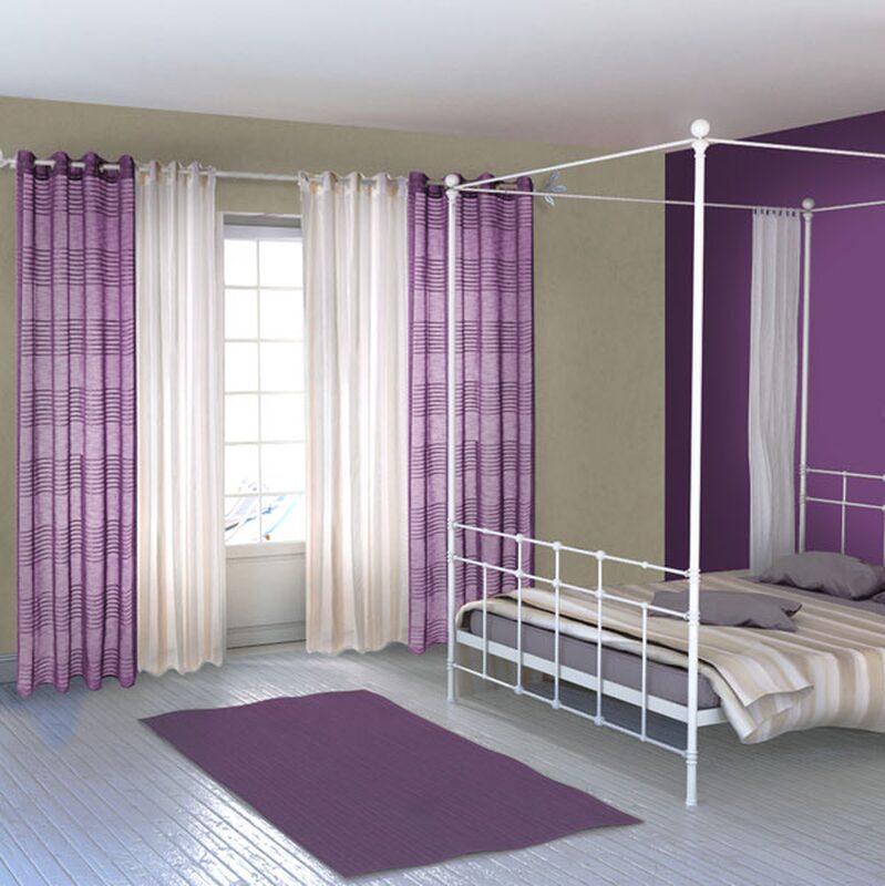 Voilage NATURIA coloris prune 140 x 260 cm