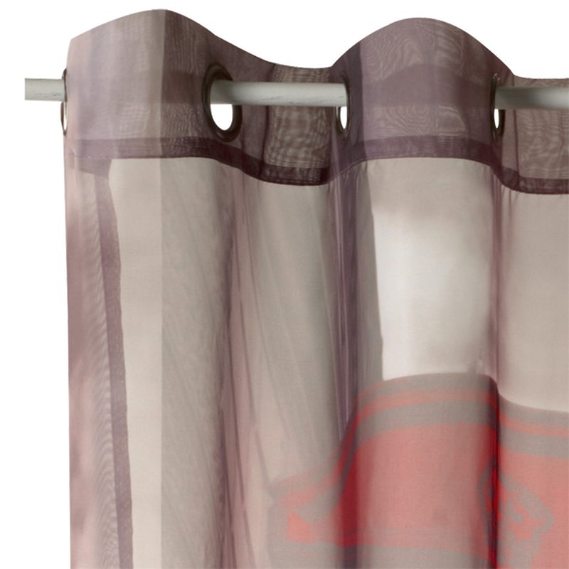 Voilage LONDON TELEPHONE coloris gris anthracite 135 x 240 cm