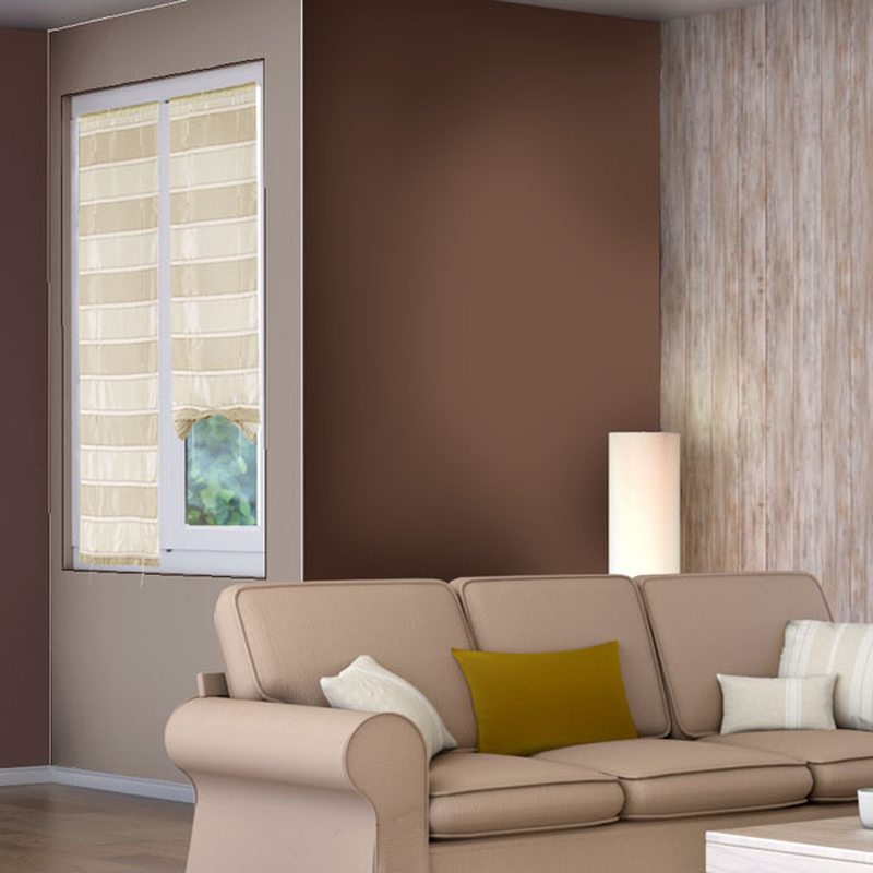 Vitrage NACRE coloris sable beige 58 x 150 cm