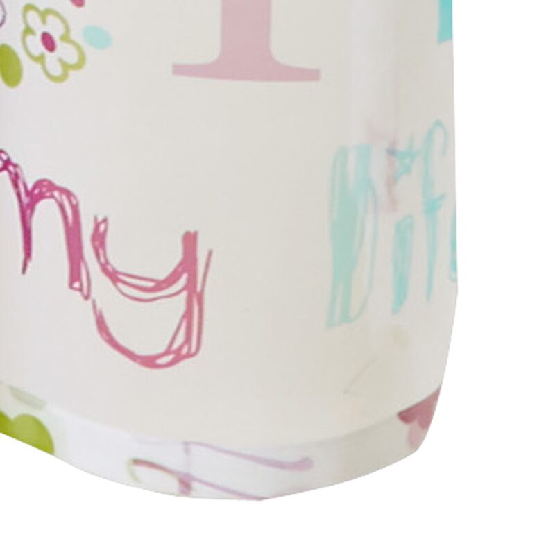 Voilage HAPPY LIFE coloris blanc 140 x 255 cm