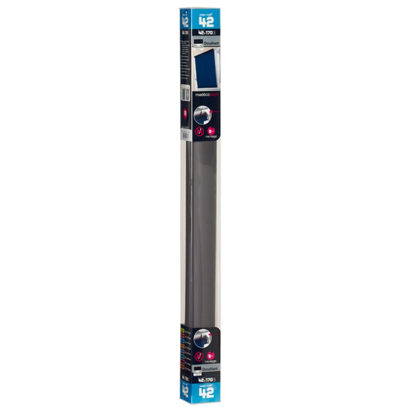 Store enrouleur EASY ROLL OCCULTANT coloris gris anthracite 42 x 170 cm