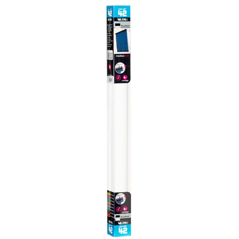 Store enrouleur EASY ROLL OCCULTANT coloris blanc 42 x 170 cm