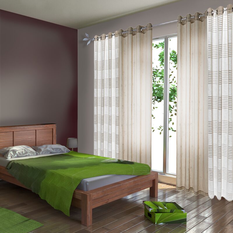 Voilage NATURIA coloris ivoire 140 x 260 cm