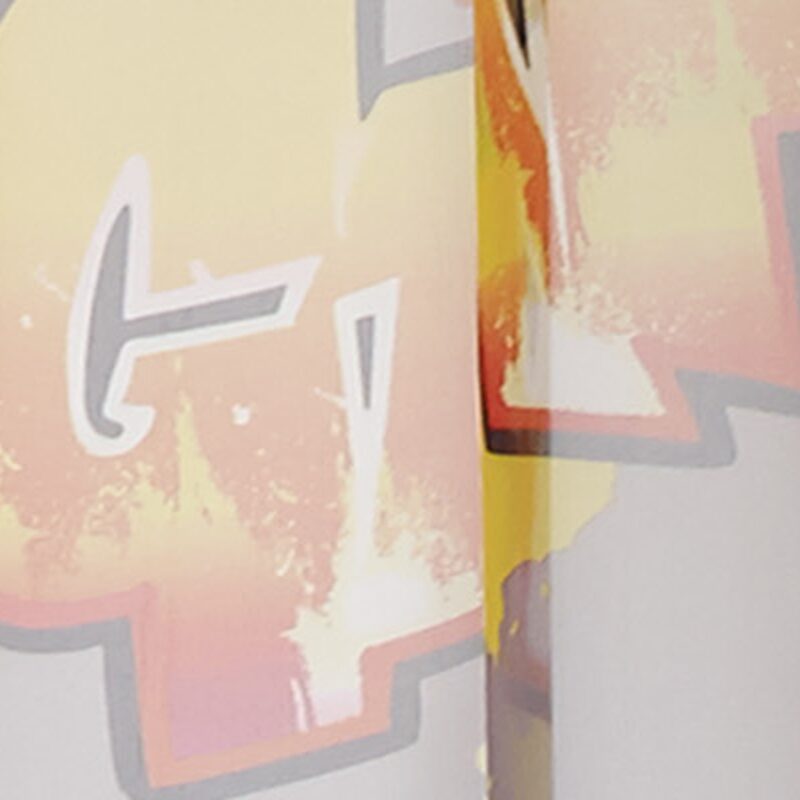 Voilage GRAFITI coloris gris acier 140 x 255 cm