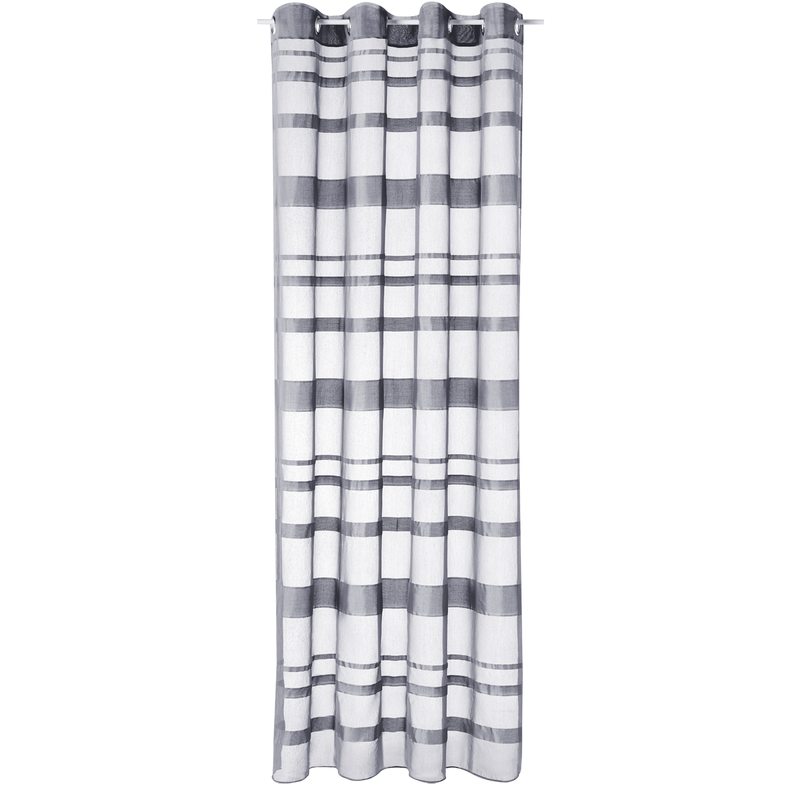 Voilage AURORE coloris gris perle 140 x 240 cm
