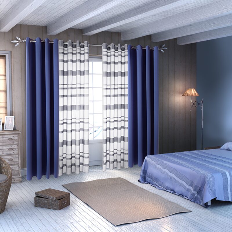 Voilage AURORE coloris gris perle 140 x 240 cm