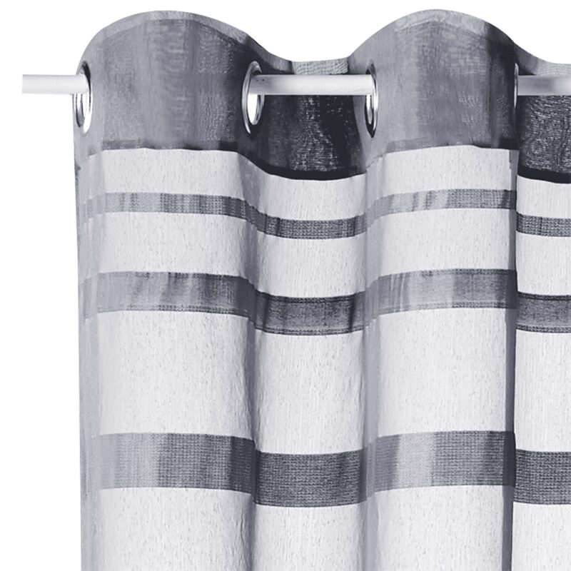 Voilage AURORE coloris gris perle 140 x 240 cm