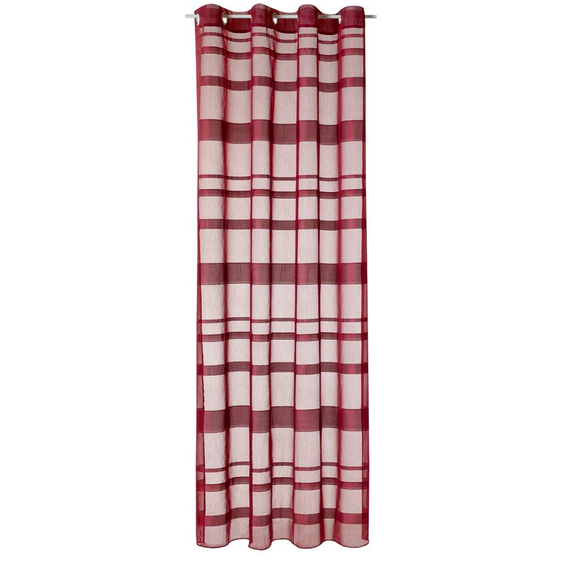 Voilage AURORE coloris rouge bordeaux 140 x 240 cm