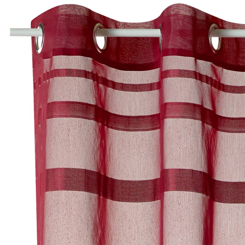 Voilage AURORE coloris rouge bordeaux 140 x 240 cm