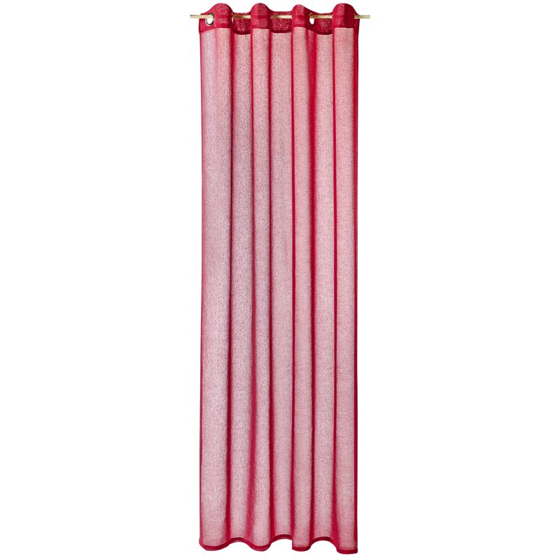 Voilage COLORS coloris rouge théâtre 140 x 260 cm