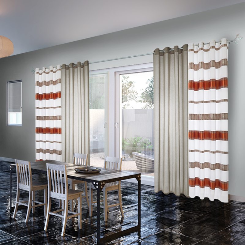 Voilage COLORS coloris taupe 140 x 260 cm