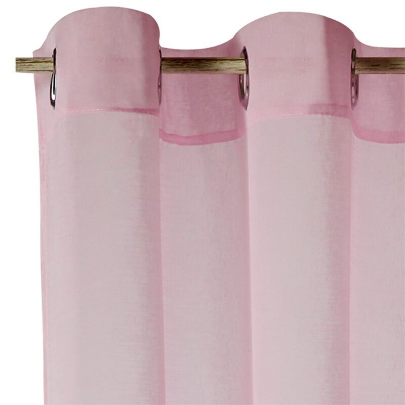 Voilage COLORS coloris rose pâle 140 x 260 cm