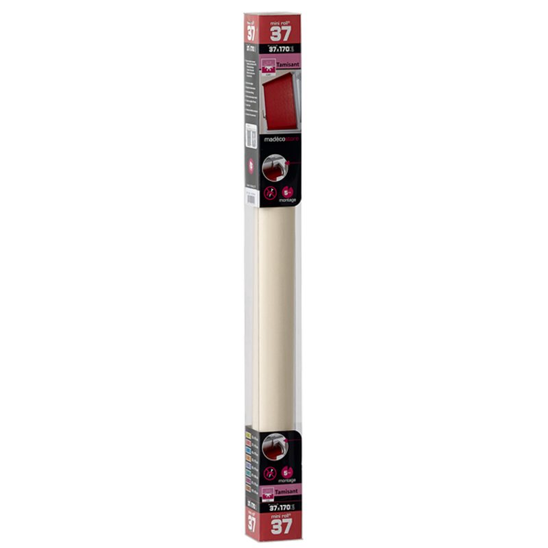 Store enrouleur EASY ROLL TAMISANT coloris ivoire 37 x 170 cm