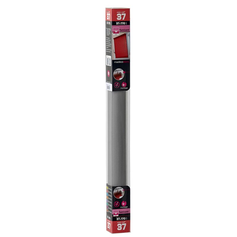 Store enrouleur EASY ROLL TAMISANT coloris gris galet 37 x 170 cm