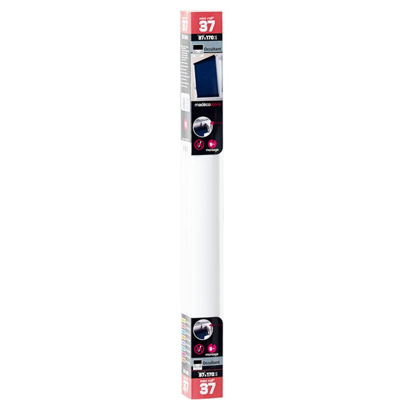 Store enrouleur EASY ROLL OCCULTANT coloris blanc 37 x 170 cm