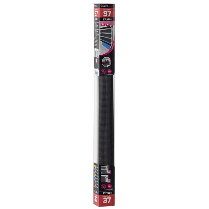 Store jour/nuit EASY ROLL JALOUSY coloris gris anthracite 37 x 150 cm