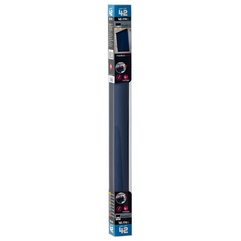 Store enrouleur EASY ROLL OCCULTANT coloris bleu marine 42 x 170 cm