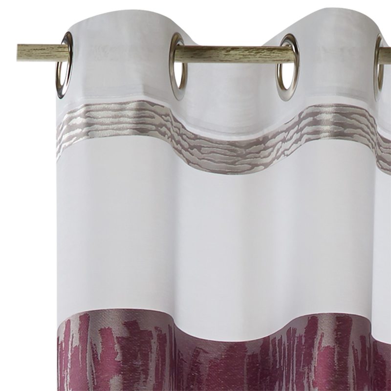 Voilage SIERRA coloris aubergine 140 x 240 cm