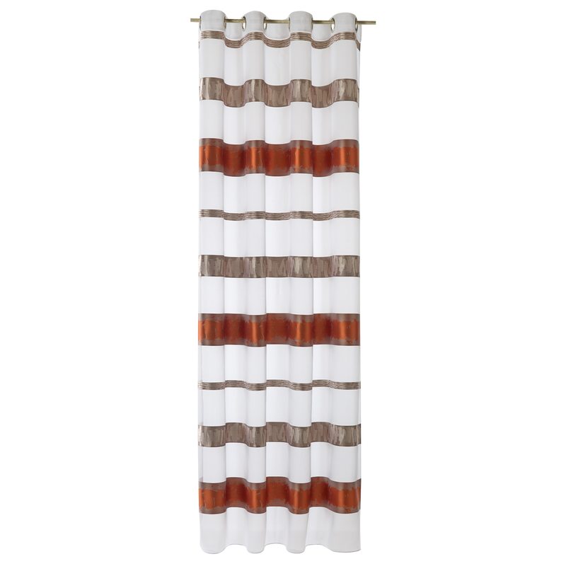 Voilage SIERRA coloris orange rouille 140 x 240 cm