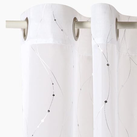 4MURS Voilage PLATINIUM coloris blanc 140 x 240 cm