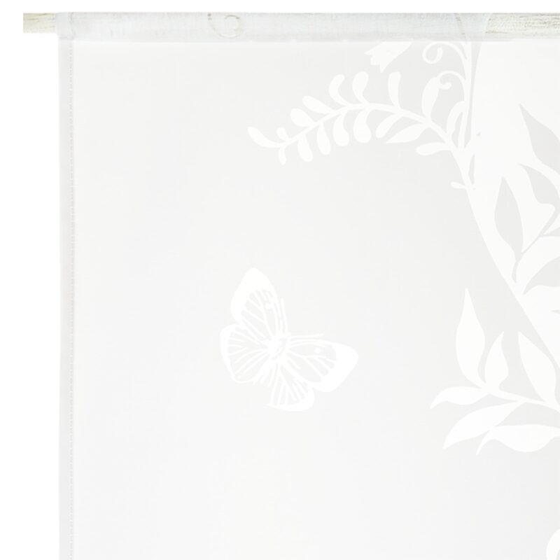 Vitrage FLOREST coloris blanc 60 x 120 cm